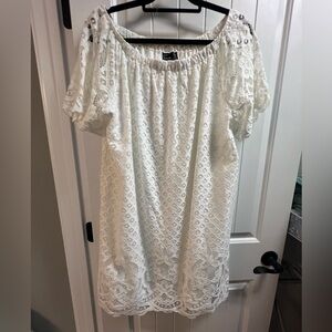 Rafaela off the shoulder white lace dress